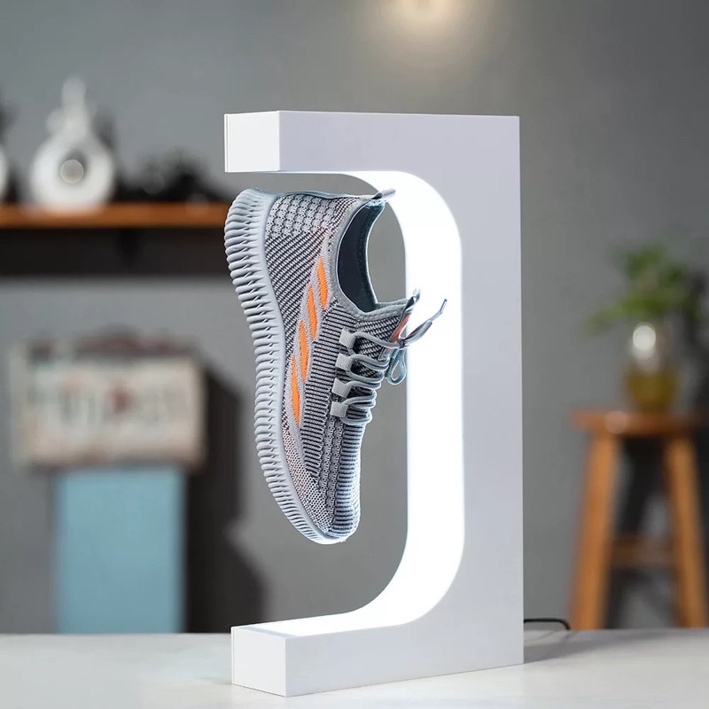 levitating sneaker display