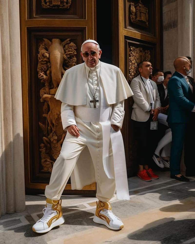 pope sneakers