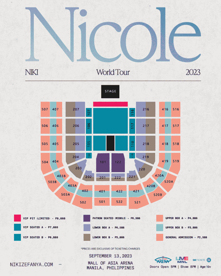 niki concert philippines seating plan