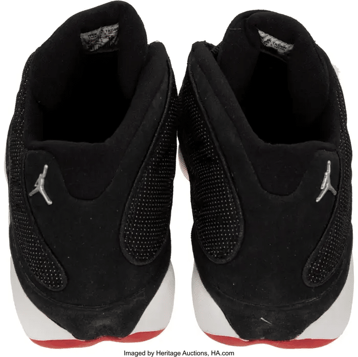 rare michael jordan sneakers from 1998 nba playoffs up for auction back details
