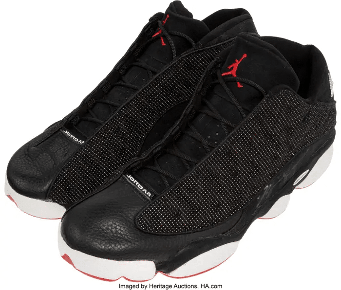 rare michael jordan sneakers from 1998 nba playoffs up for auction left upper